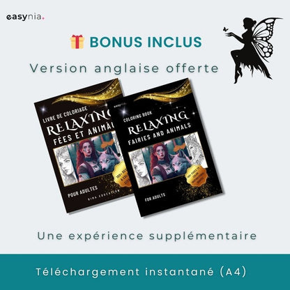 Livre de Coloriage Relaxant pour Adultes: Fées & Animaux