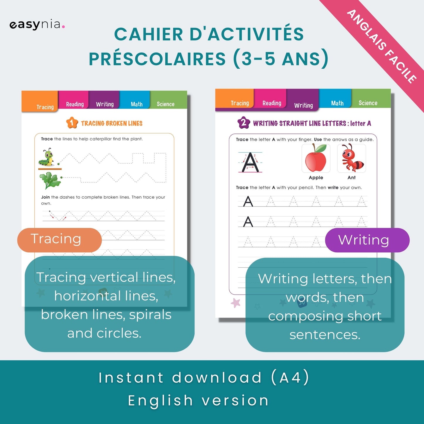 Cahier d'Activités Préscolaire (3-5 ans)