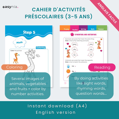 Cahier d'Activités Préscolaire (3-5 ans)